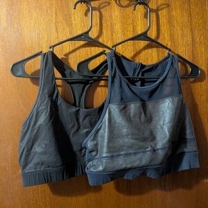 ZYIA Black and Blue Sports Bras, Set Of 2